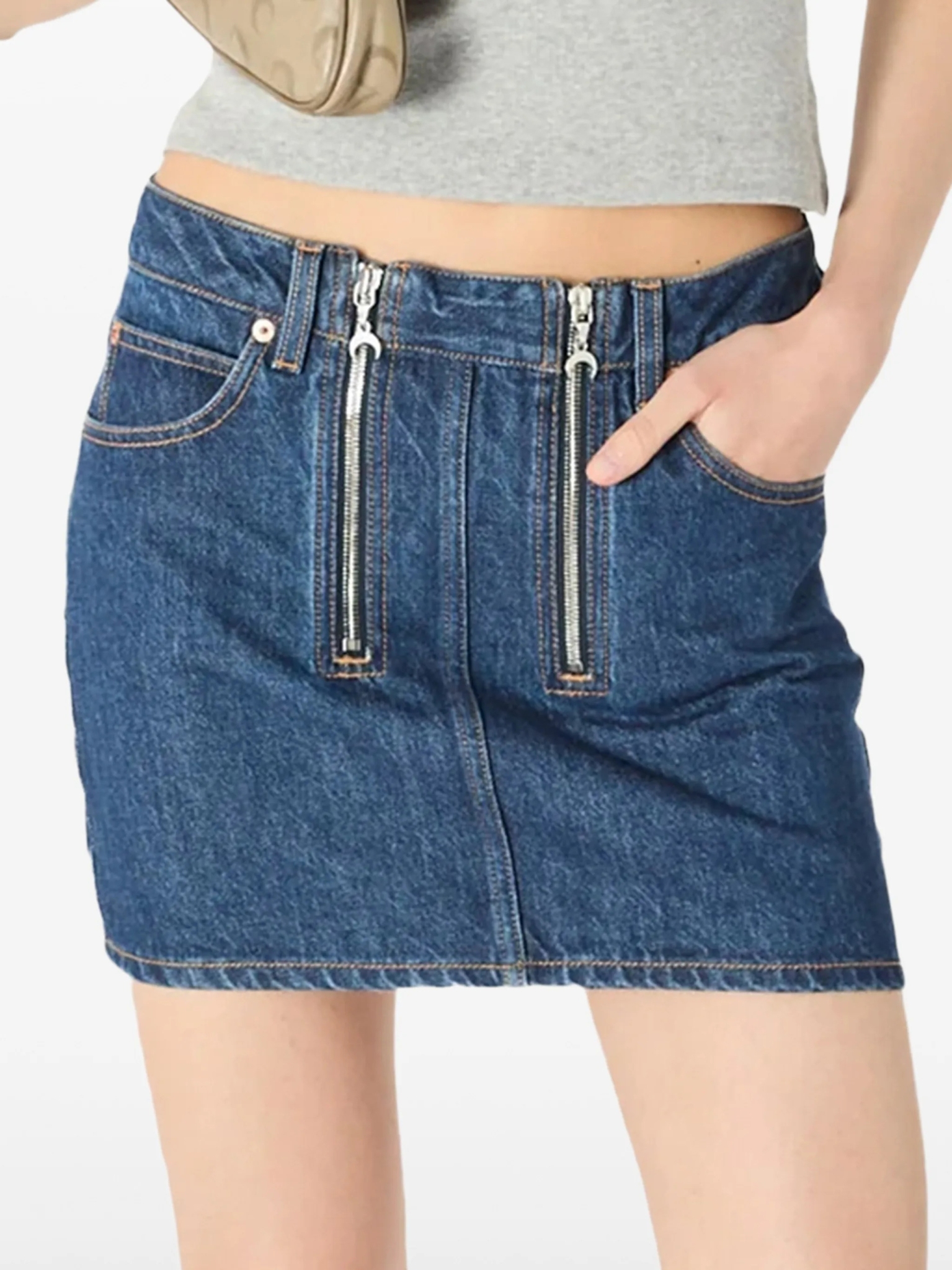 [MARINE SERRE] Mini skirt SS26 WSK135ARDEN0002BL80