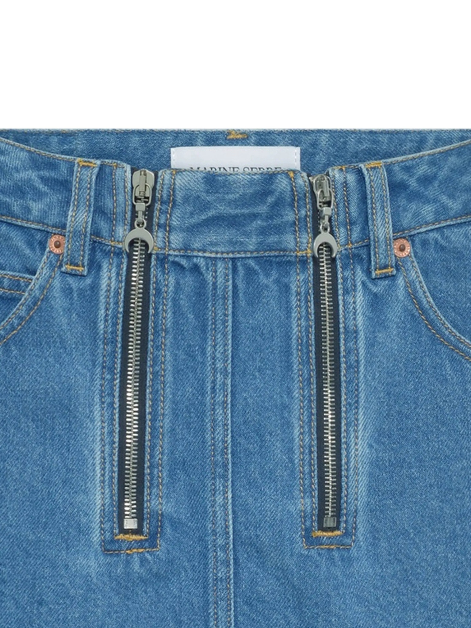 [MARINE SERRE] Mini skirt SS26 WSK135ACDEN0002BL05
