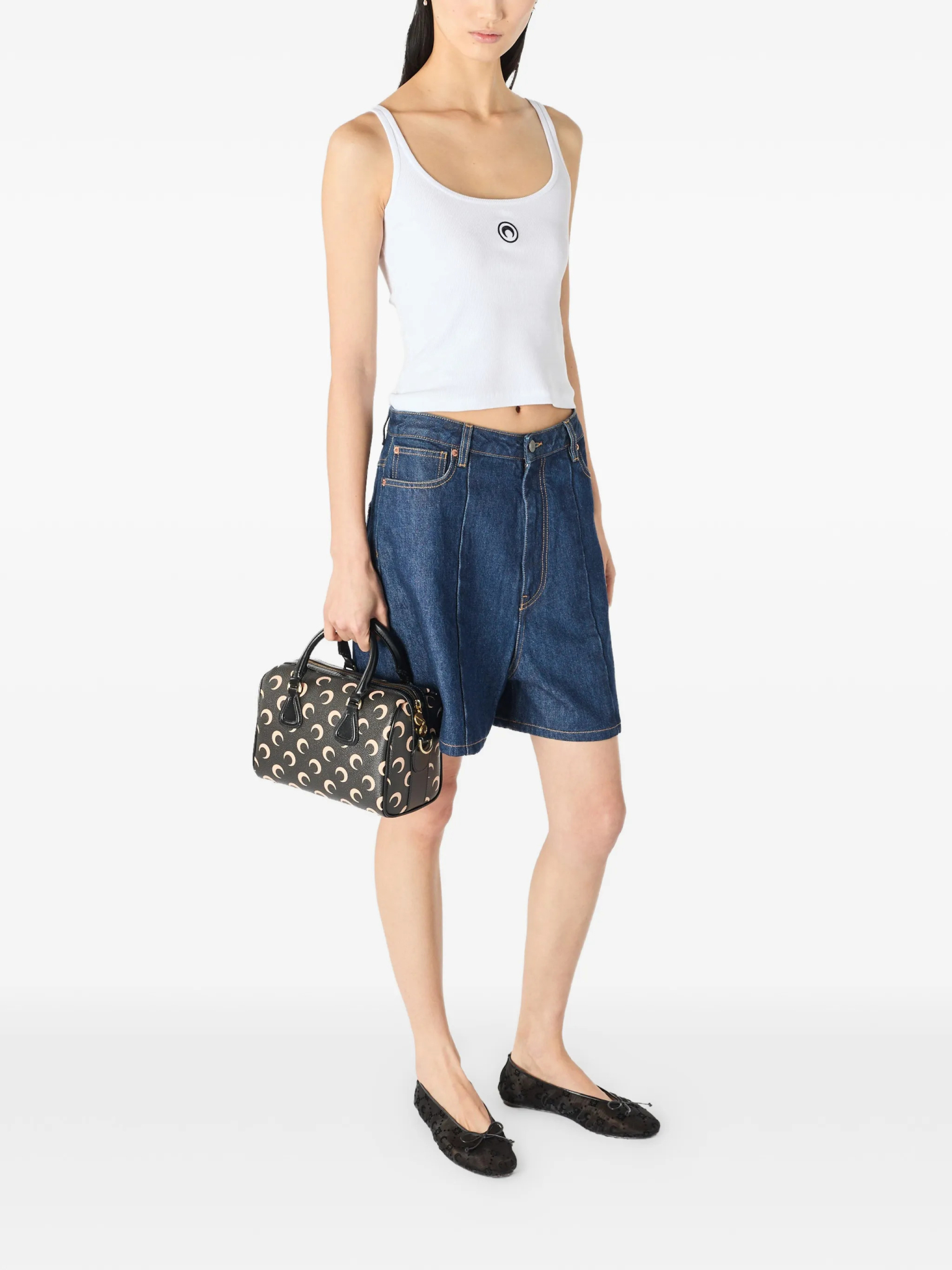 [MARINE SERRE] Shorts SS26 WSH018ARDEN0002BL80