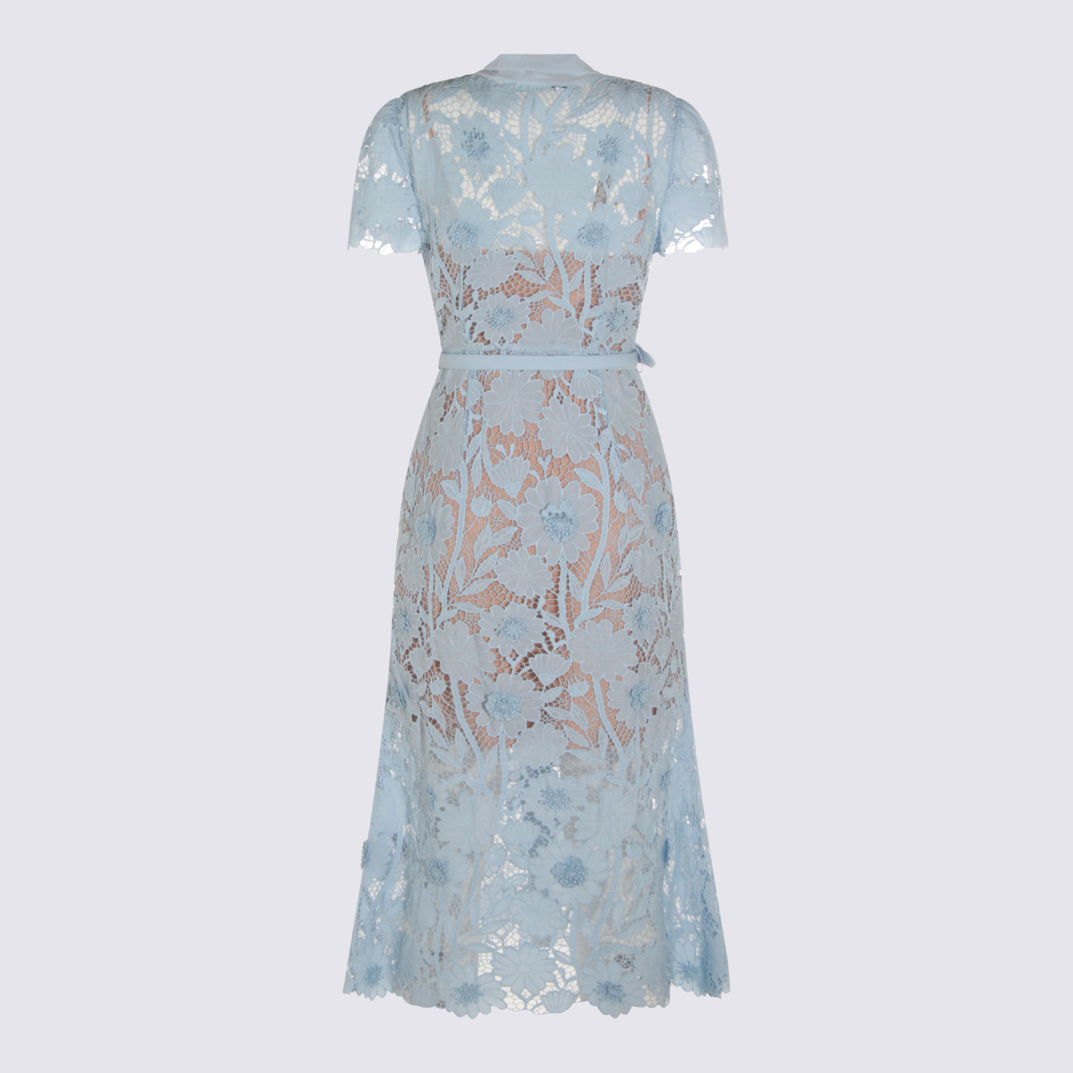 [Self - portrait] Short sleeve dress FW26 PF26111MBLBLUE