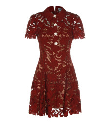 [Self - portrait] Short sleeve dress FW26 PF26111SABUBURGUNDY
