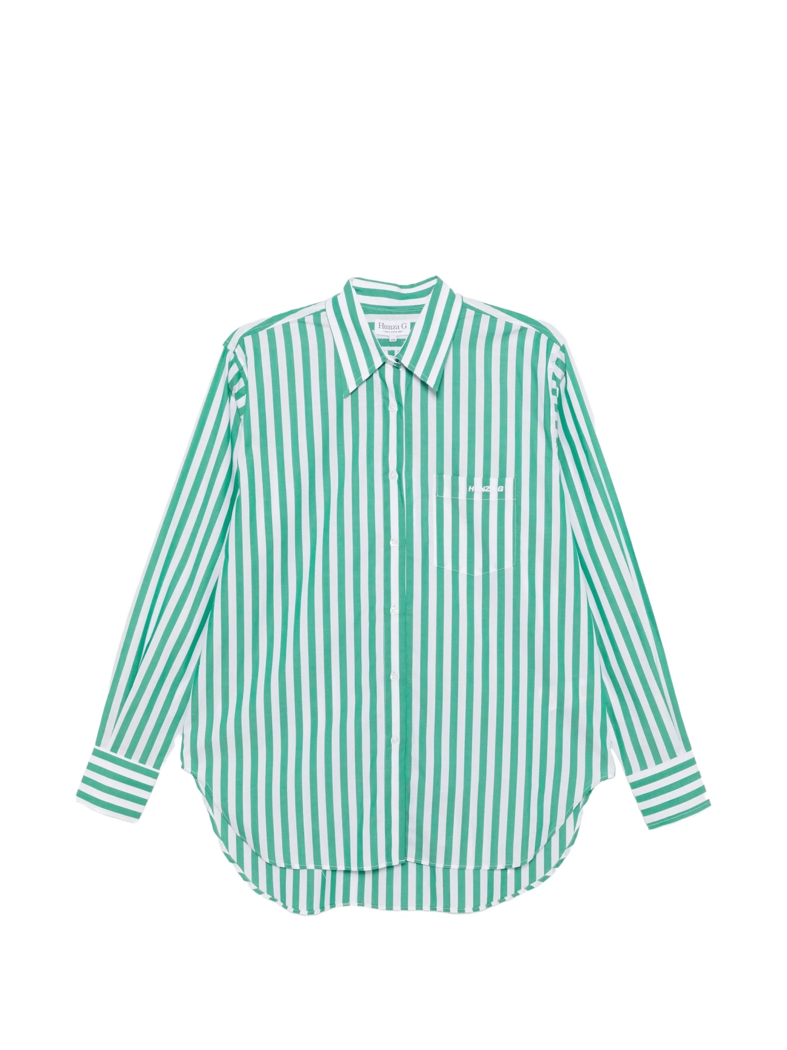 [Hunza G] Shirts Long Sleeve SS26 SHIOVSHIRCOEMERALDCABANA