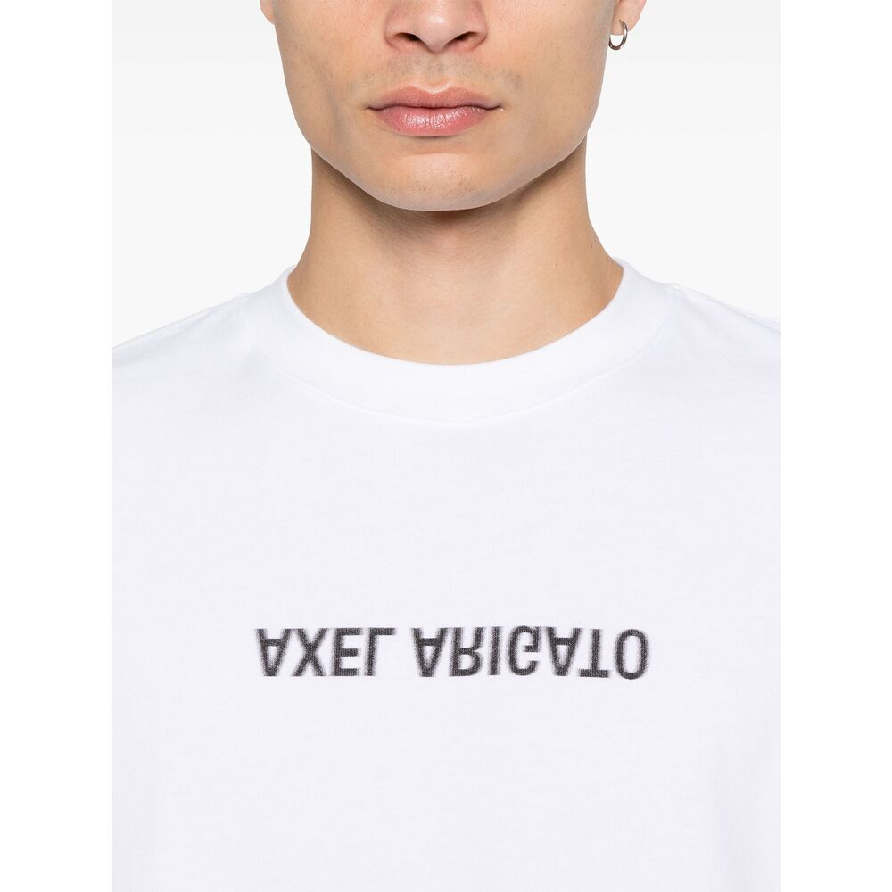 [Axel Arigato] T-shirts Short Sleeve FW26 A3118001 DISTORT WHITE