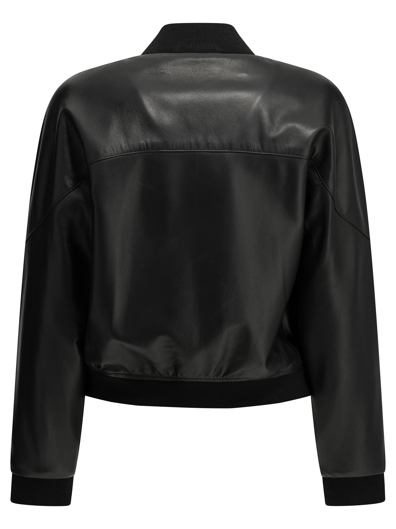 [Semper] Leather Jacket FW26 WMNLTHBOMBERNERO