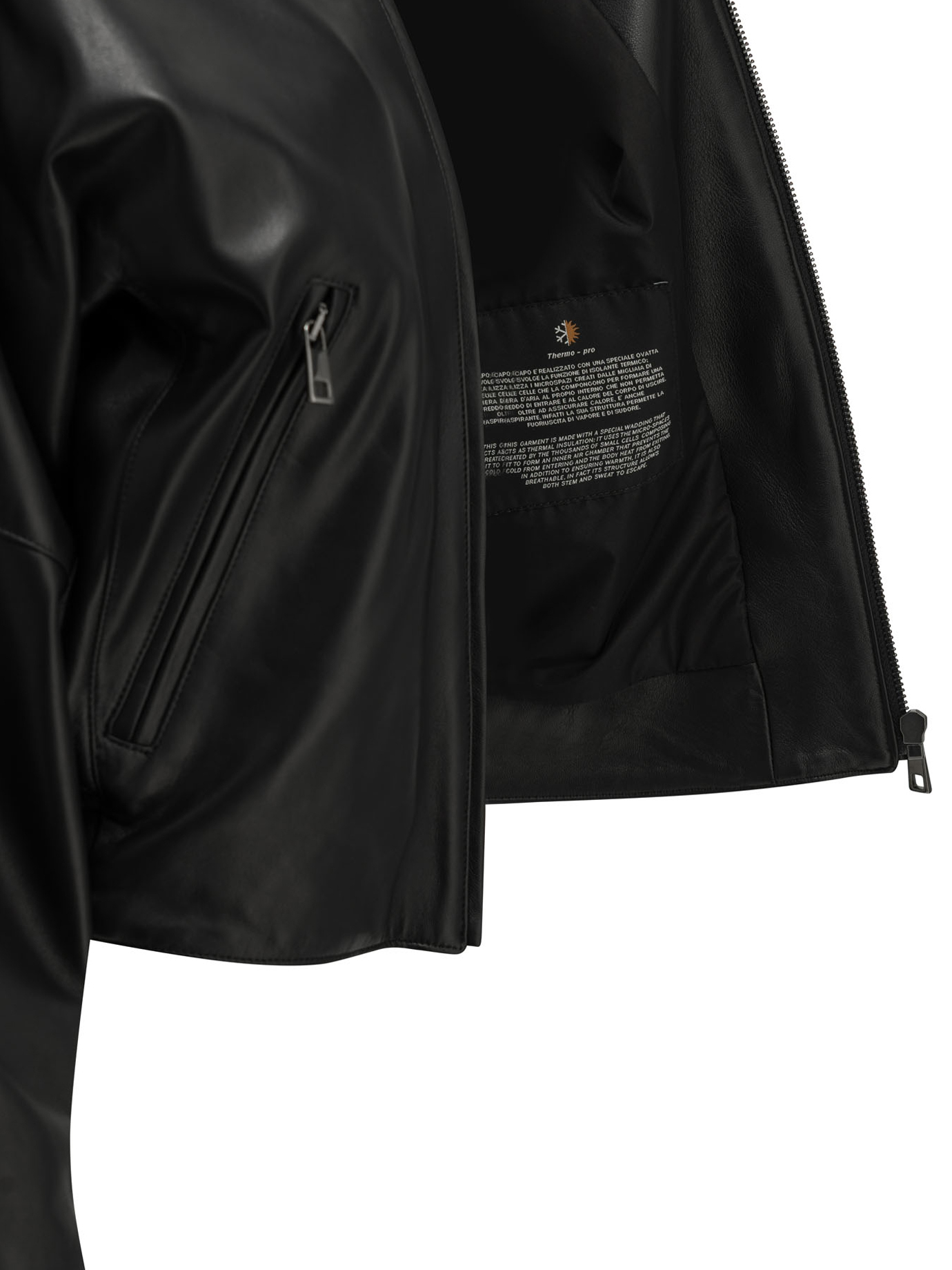 [Semper] Leather Jacket FW26 WMNLTHBOMBERNERO