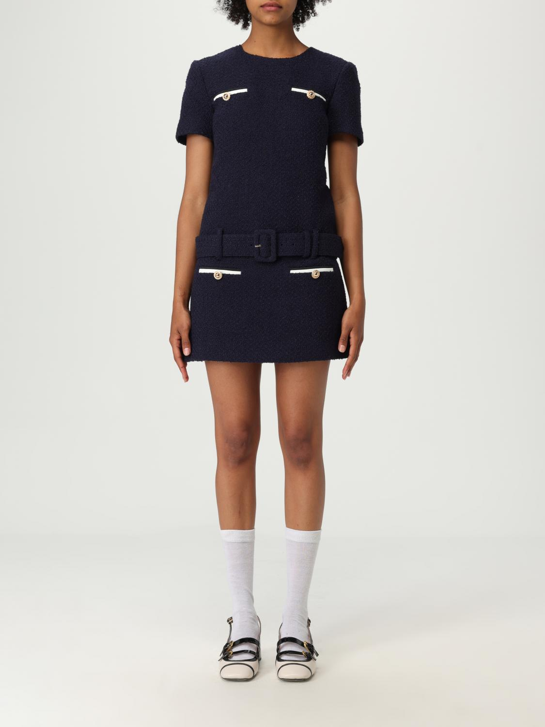 [Self-portrait] Short sleeve dress FW25 PF25034SBL BLUE