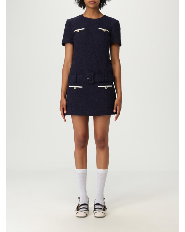 [Self-portrait] Short sleeve dress FW25 PF25034SBL BLUE