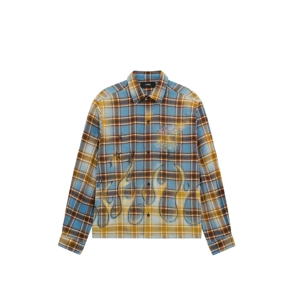 [Amiri] Shirts Long Sleeve FW26 AMTOSH1187  BLUE