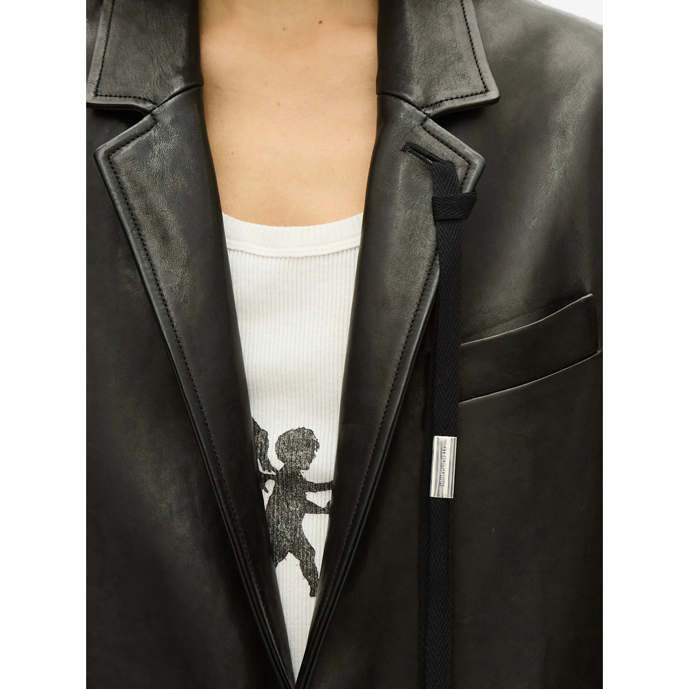 [ANN DEMEULEMEESTER] Leather Jacket FW26 B0014279 LT137 099