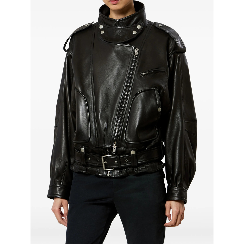 [Isabel Marant] Leather Jacket FW26 D3B04I VE0744FA 01BK