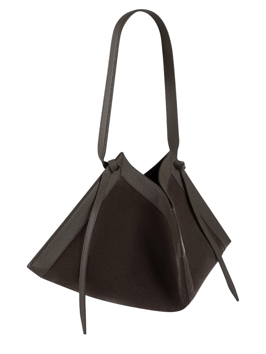 [YUZEFI] Shoulder bag FW26 WONTON-SUEDE_GANACHE