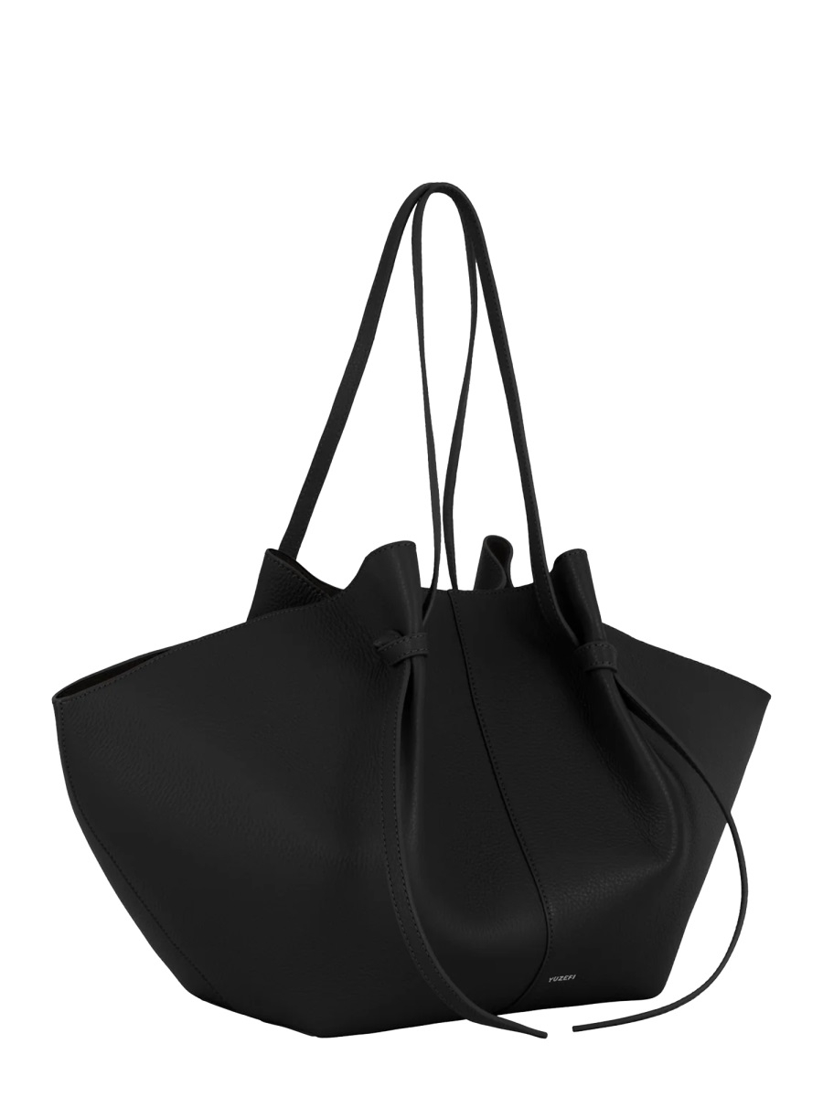 [YUZEFI] Shoulder bag FW26 LARGE-MOCHI-PEBBLE-GRAIN-LEATHER_BLACK