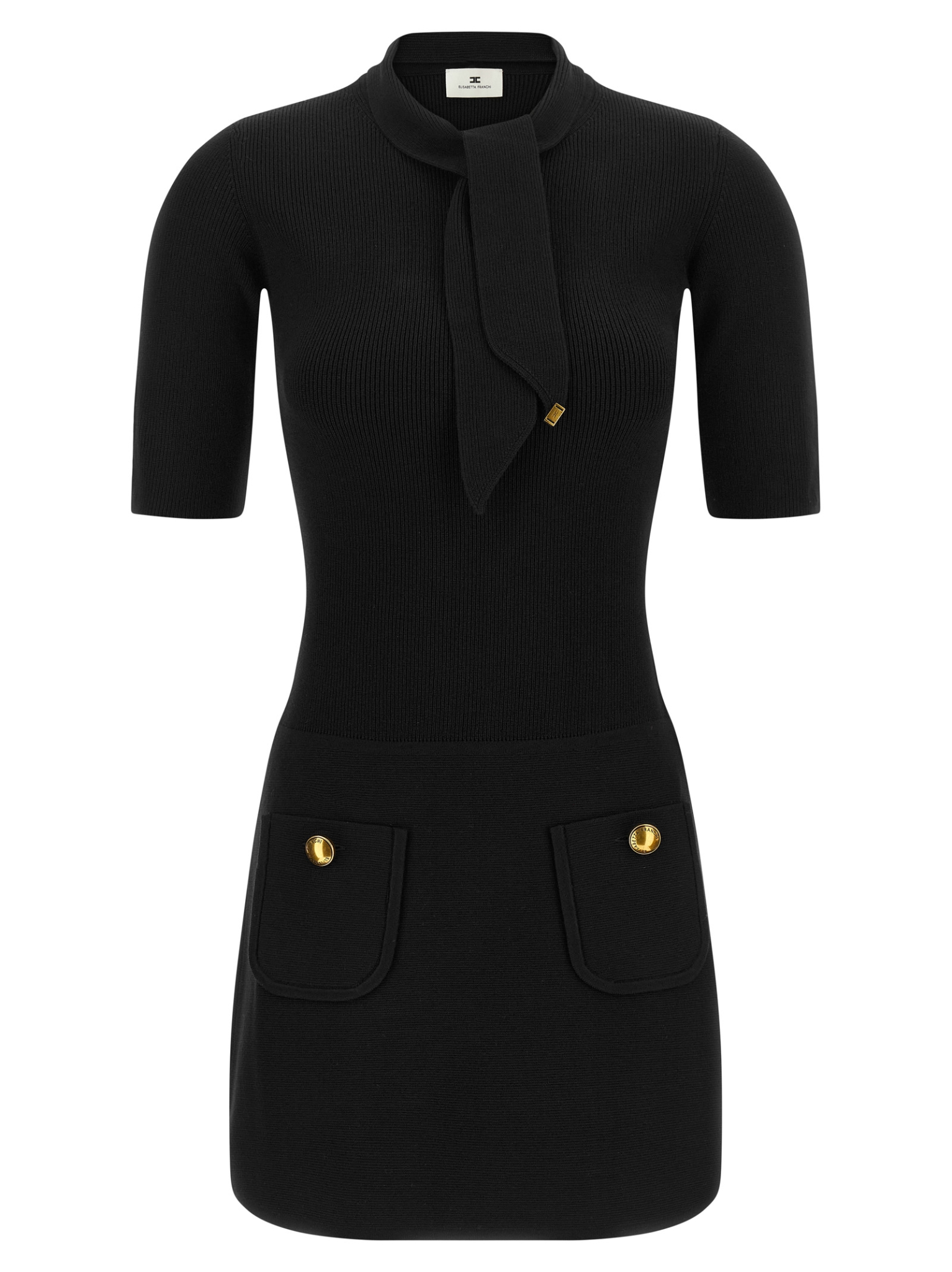 [ELISABETTA FRANCHI] Short sleeve dress FW26 AM04S66E2110