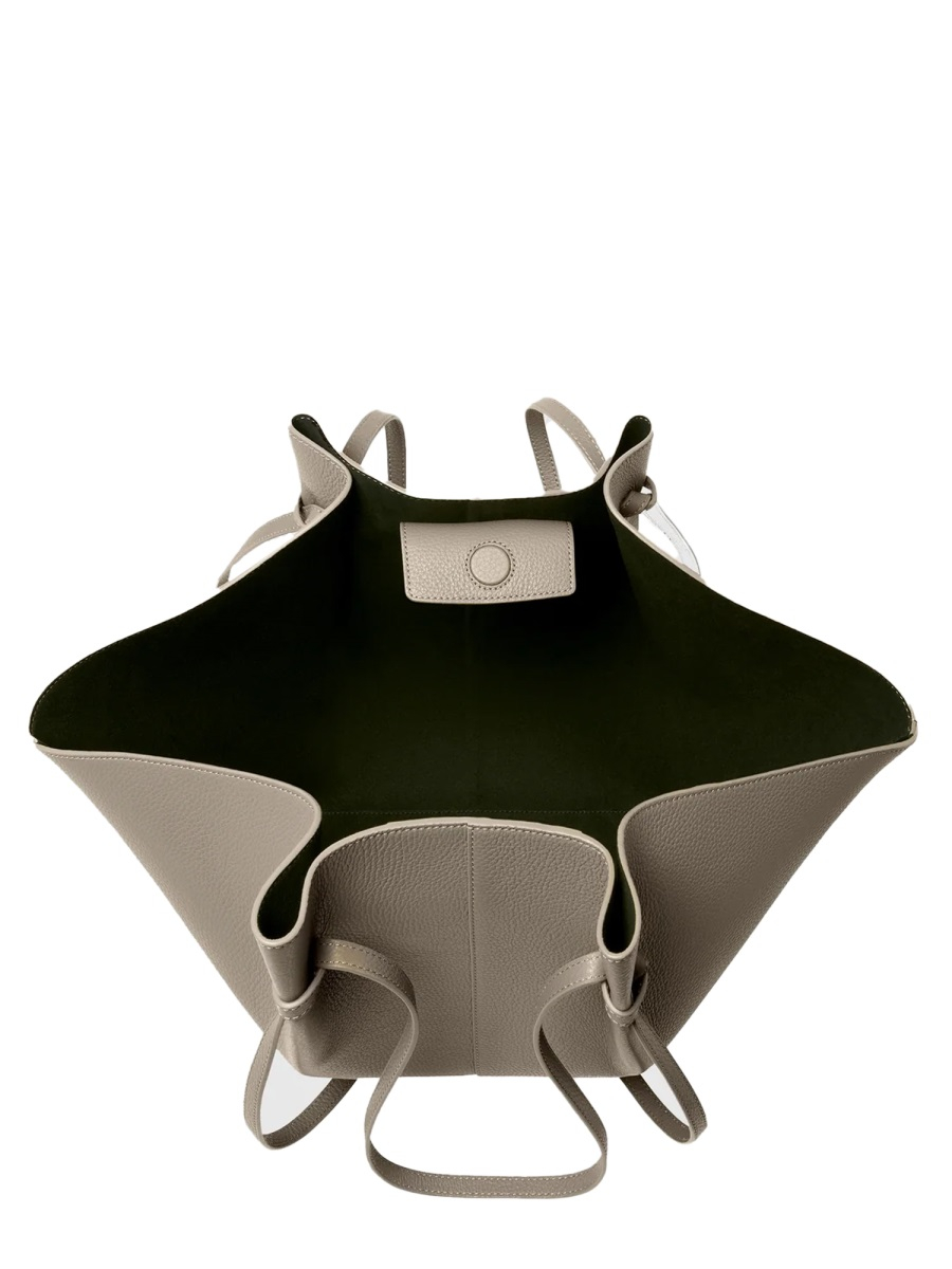 [YUZEFI] Shoulder bag FW26 LARGE-MOCHI-PEBBLE-GRAIN-LEATHER_TAUPE