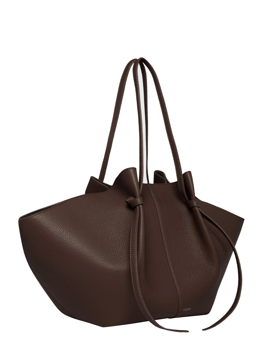 [YUZEFI] Shoulder bag FW26 LARGE-MOCHI-PEBBLE-GRAIN-LEATHER_ESPRESSO