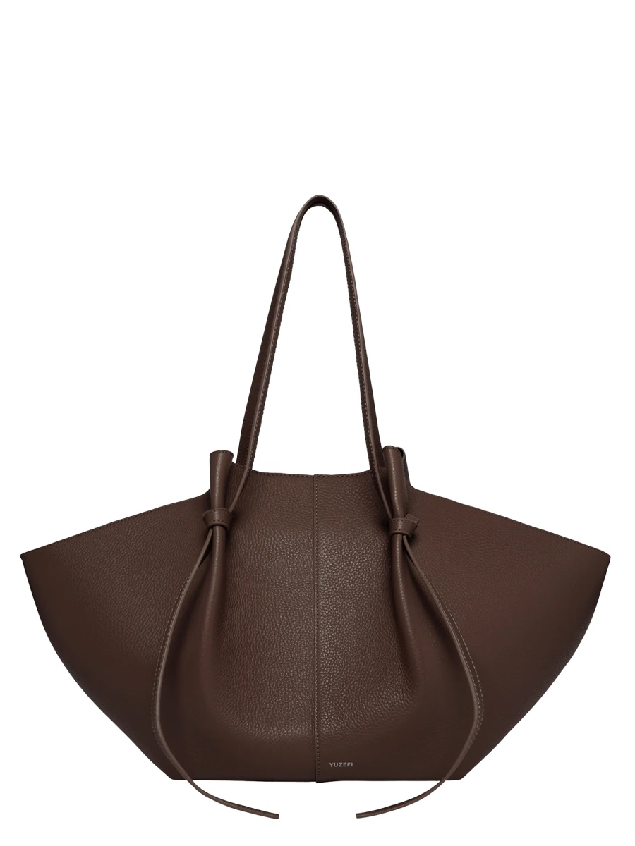 [YUZEFI] Shoulder bag FW26 LARGE-MOCHI-PEBBLE-GRAIN-LEATHER_ESPRESSO