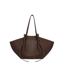 [YUZEFI] Shoulder bag FW26 LARGE-MOCHI-PEBBLE-GRAIN-LEATHER_ESPRESSO