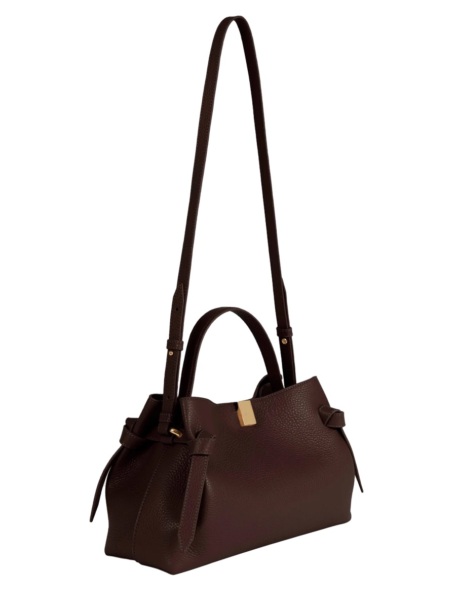 [YUZEFI] Tote bag FW26 GYOZA-PEBBLE-GRAIN-LEATHER_ESPRESSO