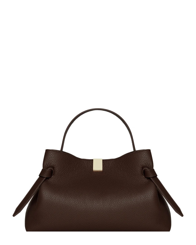 [YUZEFI] Tote bag FW26 GYOZA-PEBBLE-GRAIN-LEATHER_ESPRESSO