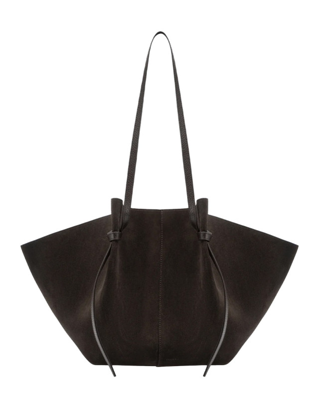 [YUZEFI] Shoulder bag FW26 LARGE-MOCHI-SUEDE_GANACHE
