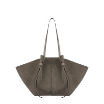 [YUZEFI] Shoulder bag FW26 LARGE-MOCHI-SUEDE_TAUPE