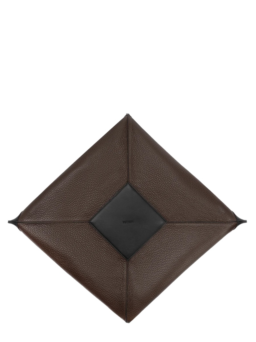 [YUZEFI] Shoulder bag FW26 WONTON-PEBBLE-GRAIN-LEATHER_ESPRESSO