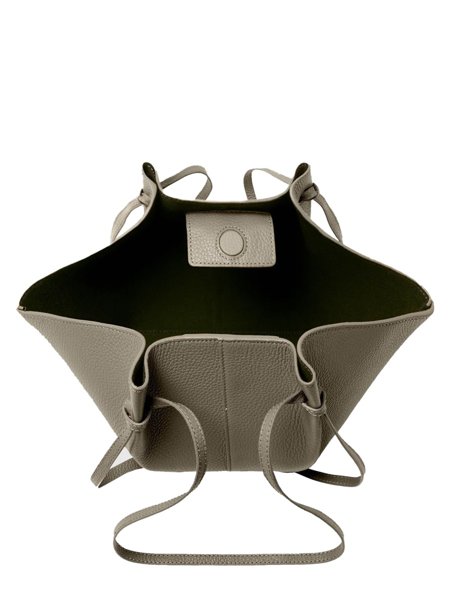 [YUZEFI] Shoulder bag FW26 MOCHI-PEBBLE-GRAIN-LEATHER_TAUPE