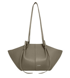 [YUZEFI] Shoulder bag FW26 MOCHI-PEBBLE-GRAIN-LEATHER_TAUPE