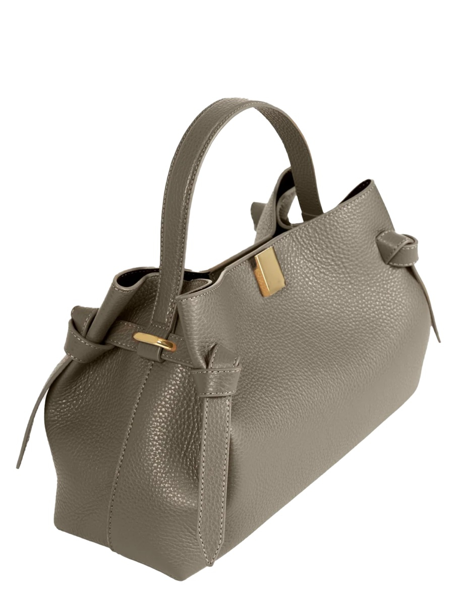 [YUZEFI] Tote bag FW26 GYOZA-PEBBLE-GRAIN-LEATHER_TAUPE