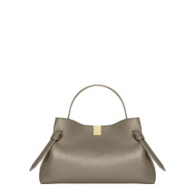 [YUZEFI] Tote bag FW26 GYOZA-PEBBLE-GRAIN-LEATHER_TAUPE