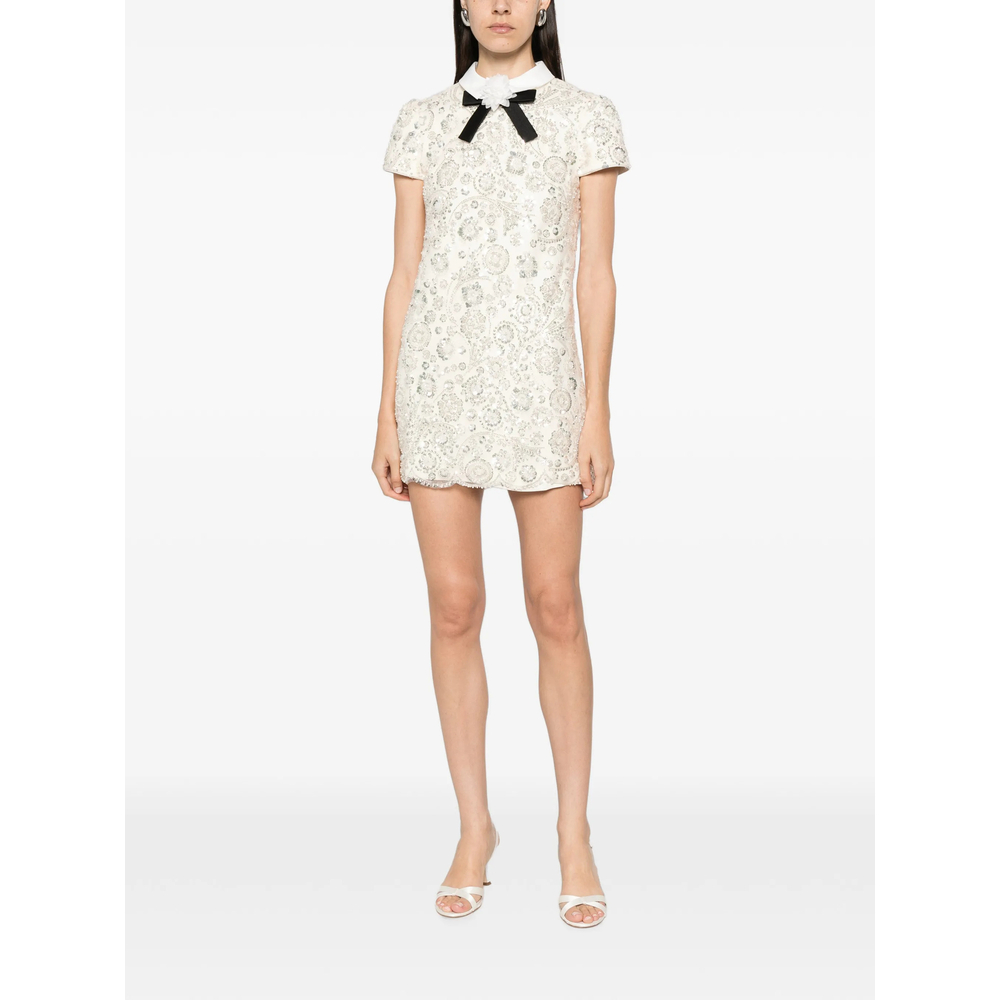 [Self-portrait] Short sleeve dress FW26 AW26-019S-C  CREAM