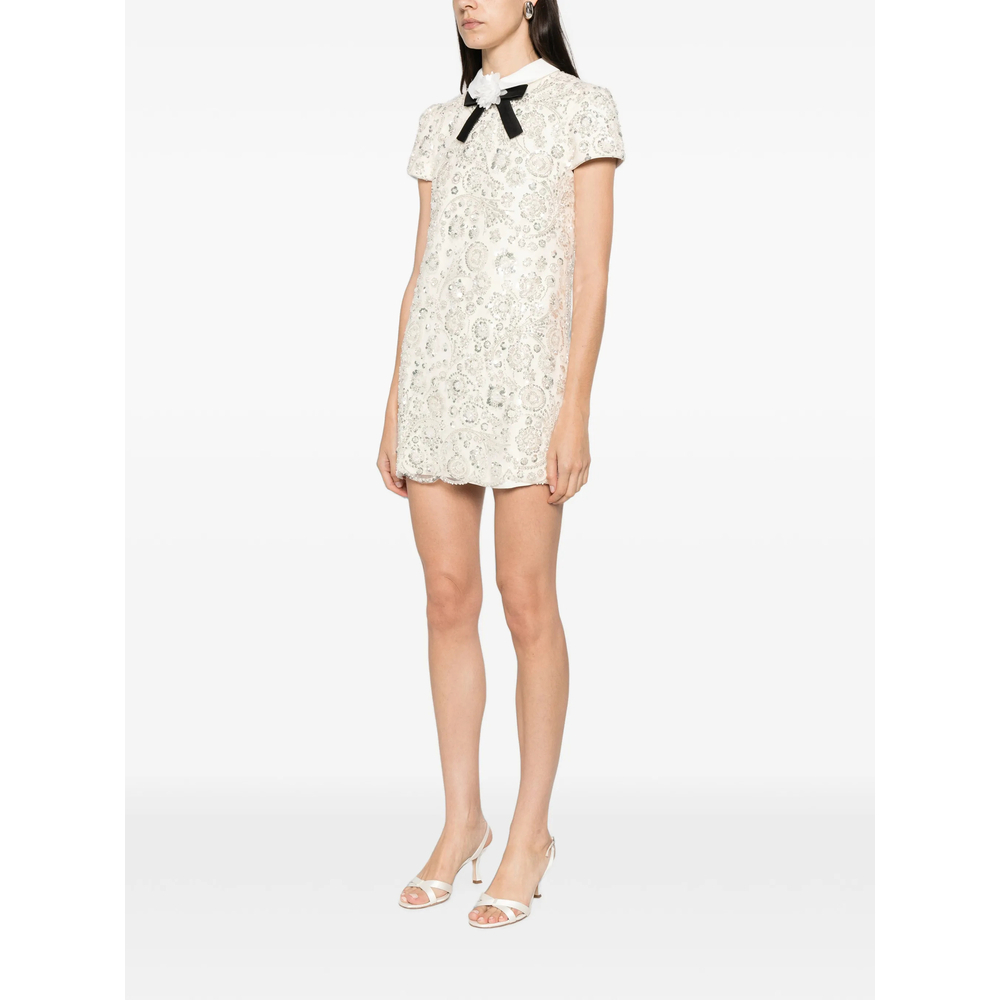 [Self-portrait] Short sleeve dress FW26 AW26-019S-C  CREAM