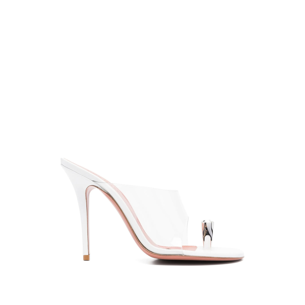 [Amina Muaddi] Sandals FW26 JUSTINE 105 WHITE