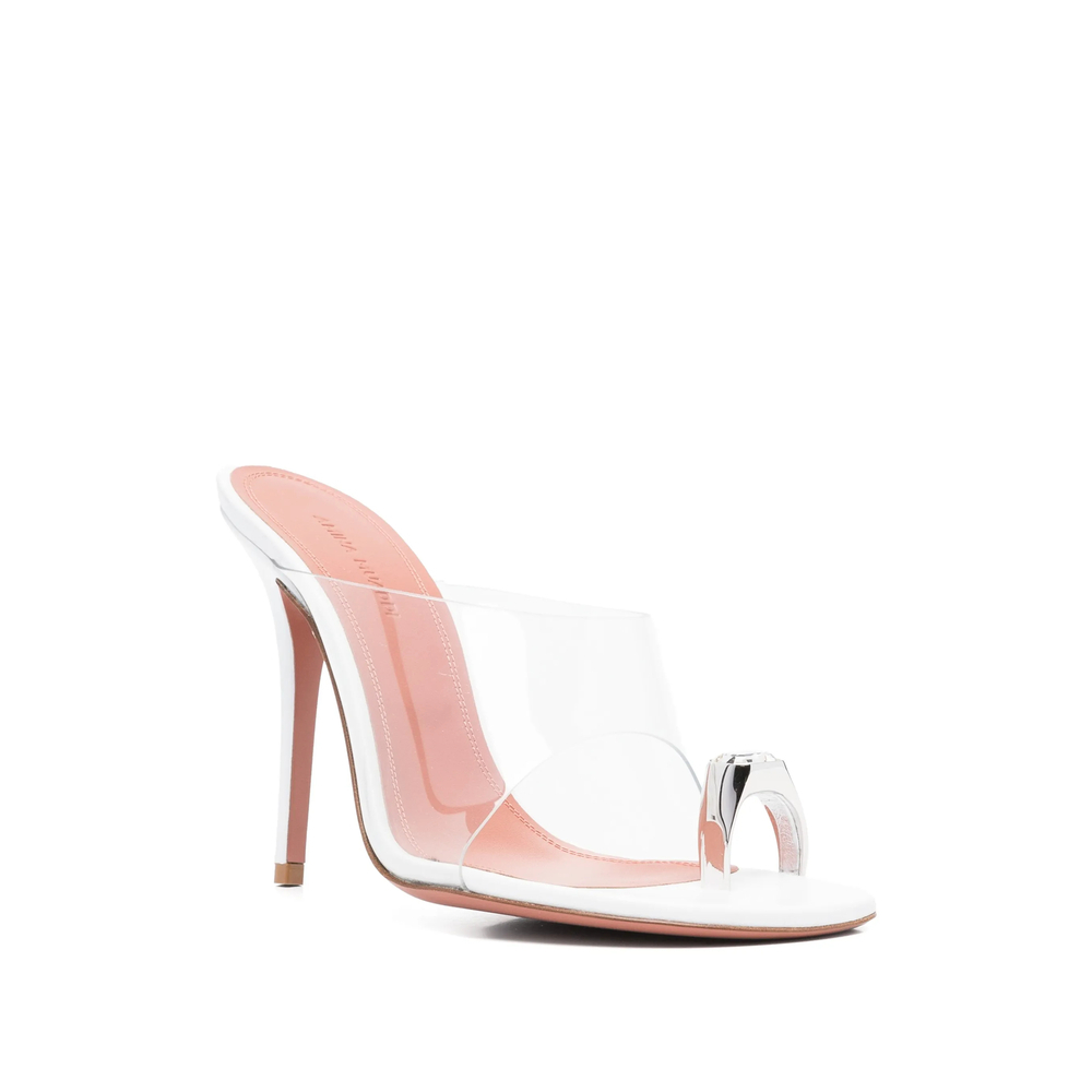 [Amina Muaddi] Sandals FW26 JUSTINE 105 WHITE