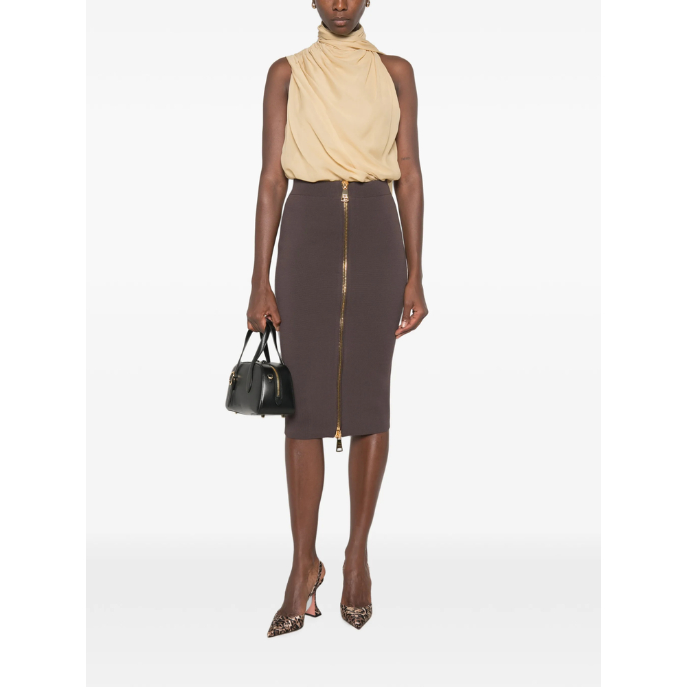 [ELISABETTA FRANCHI] Midi skirt FW26 GK28B66E2  EV9