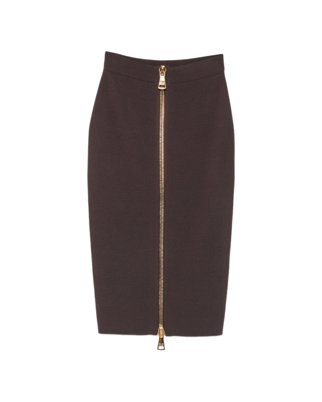 [ELISABETTA FRANCHI] Midi skirt FW26 GK28B66E2  EV9