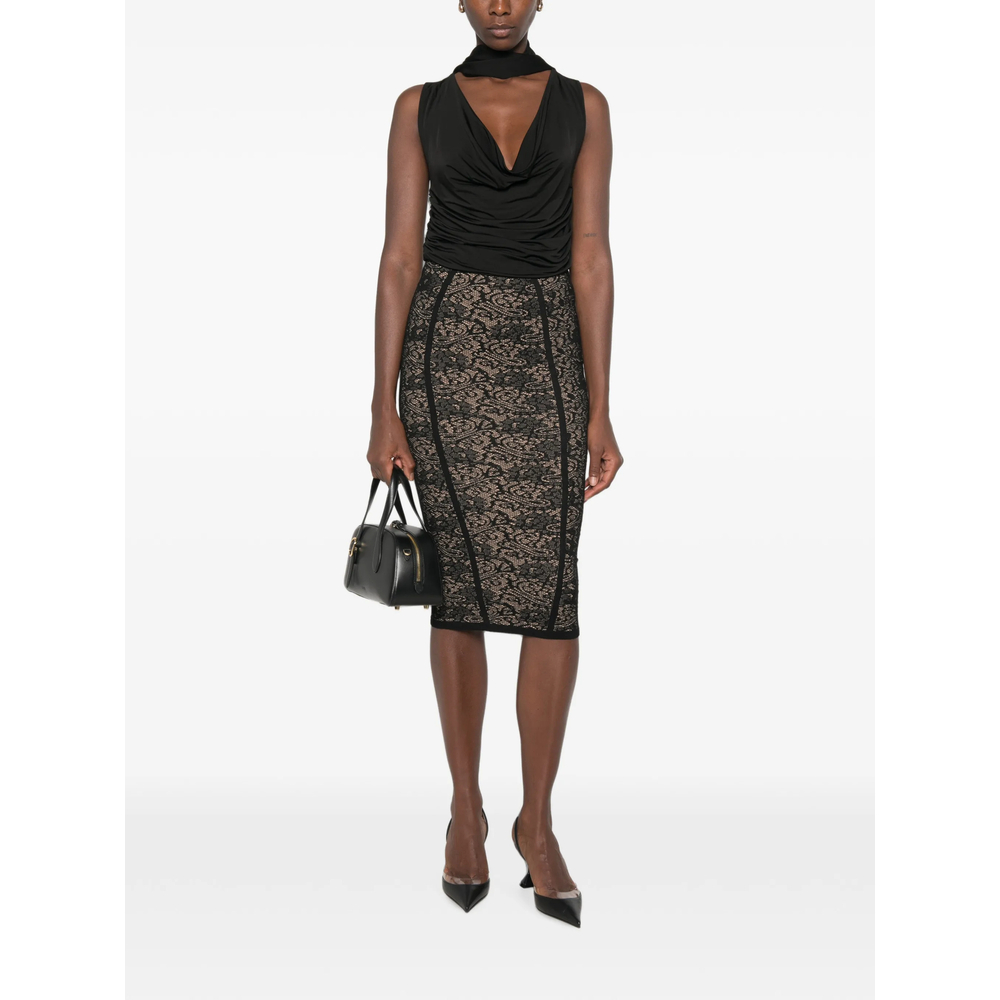 [ELISABETTA FRANCHI] Long skirt FW26 GK12Q66E2  FR9