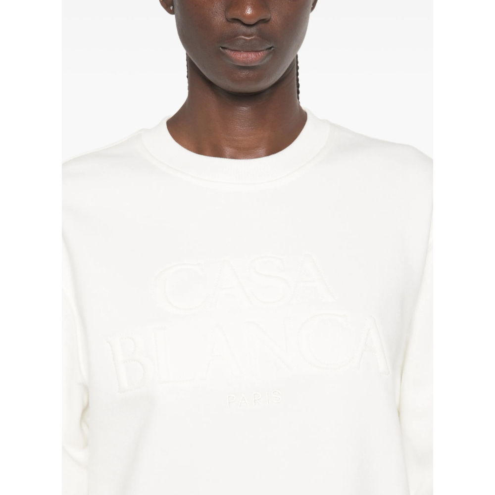 [Casablanca] Sweatshirt FW26 PF26-JTP-527 01 CREAM