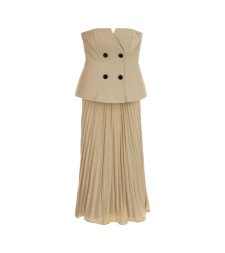 [SELF PORTRAIT] Sleeveless dress FW26 AW26155MBG BEIGE