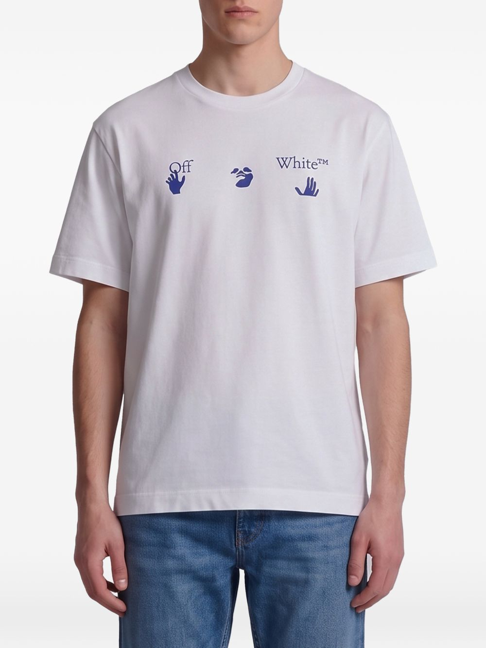 [Off White] T-shirts Short Sleeve FW26 OMAA120F26JER01810