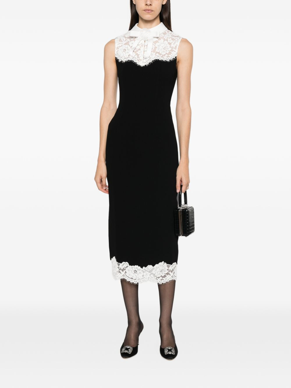 [Self - portrait] Sleeveless dress FW26 AW26-019M-BBLACK