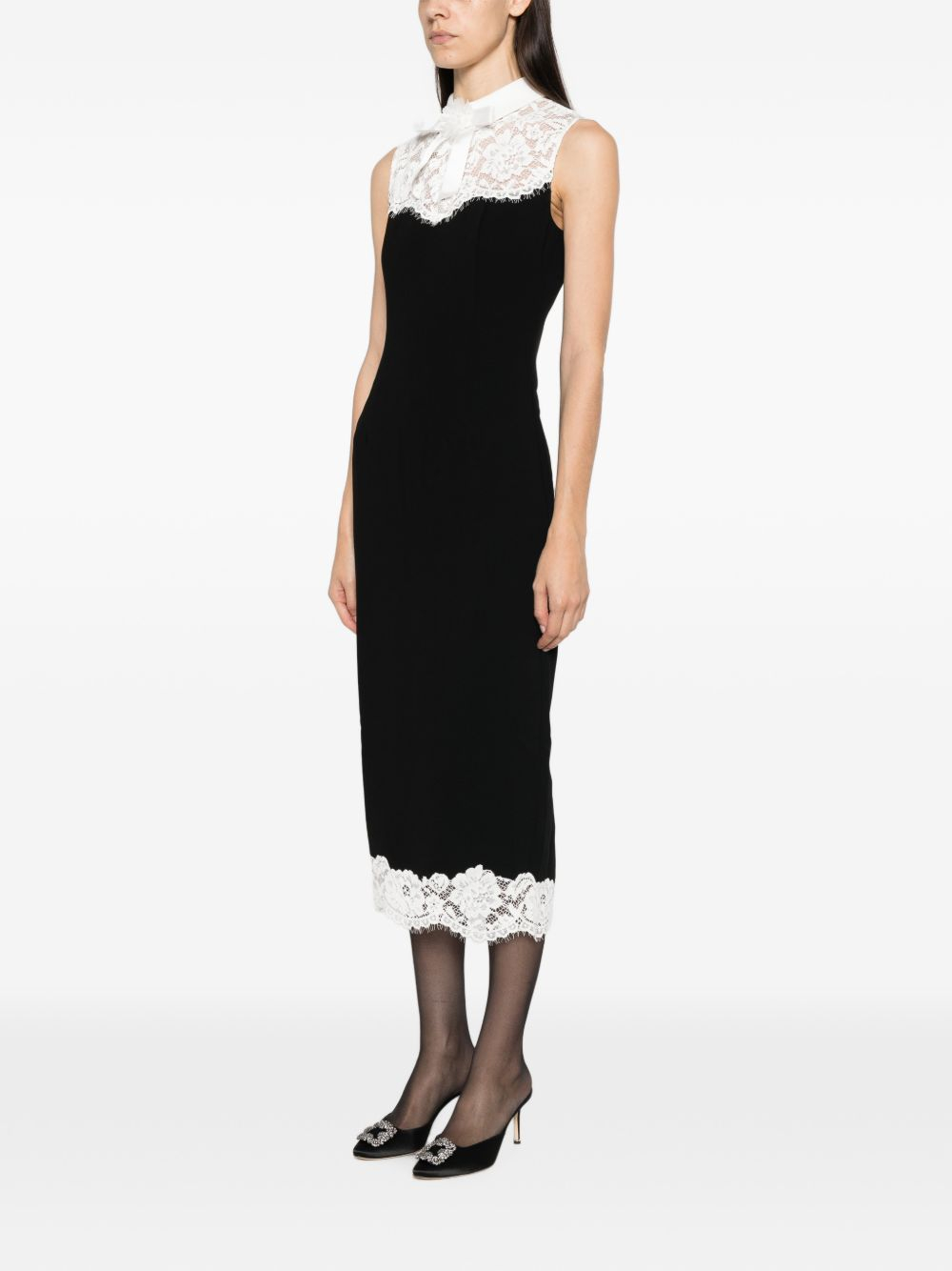 [Self - portrait] Sleeveless dress FW26 AW26-019M-BBLACK