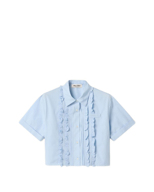 [Miu Miu] Shirts Short Sleeve FW26 MK204510RGF0013