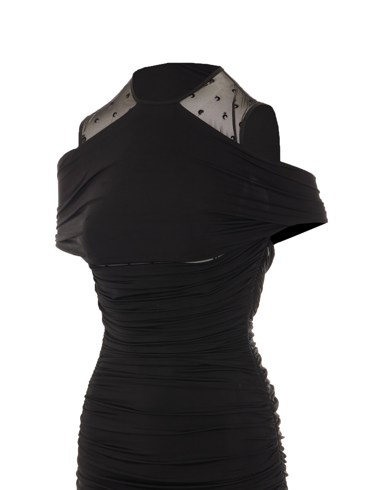 [MARINE SERRE] Short sleeve dress SS26 WDR437ACJER0022BK99