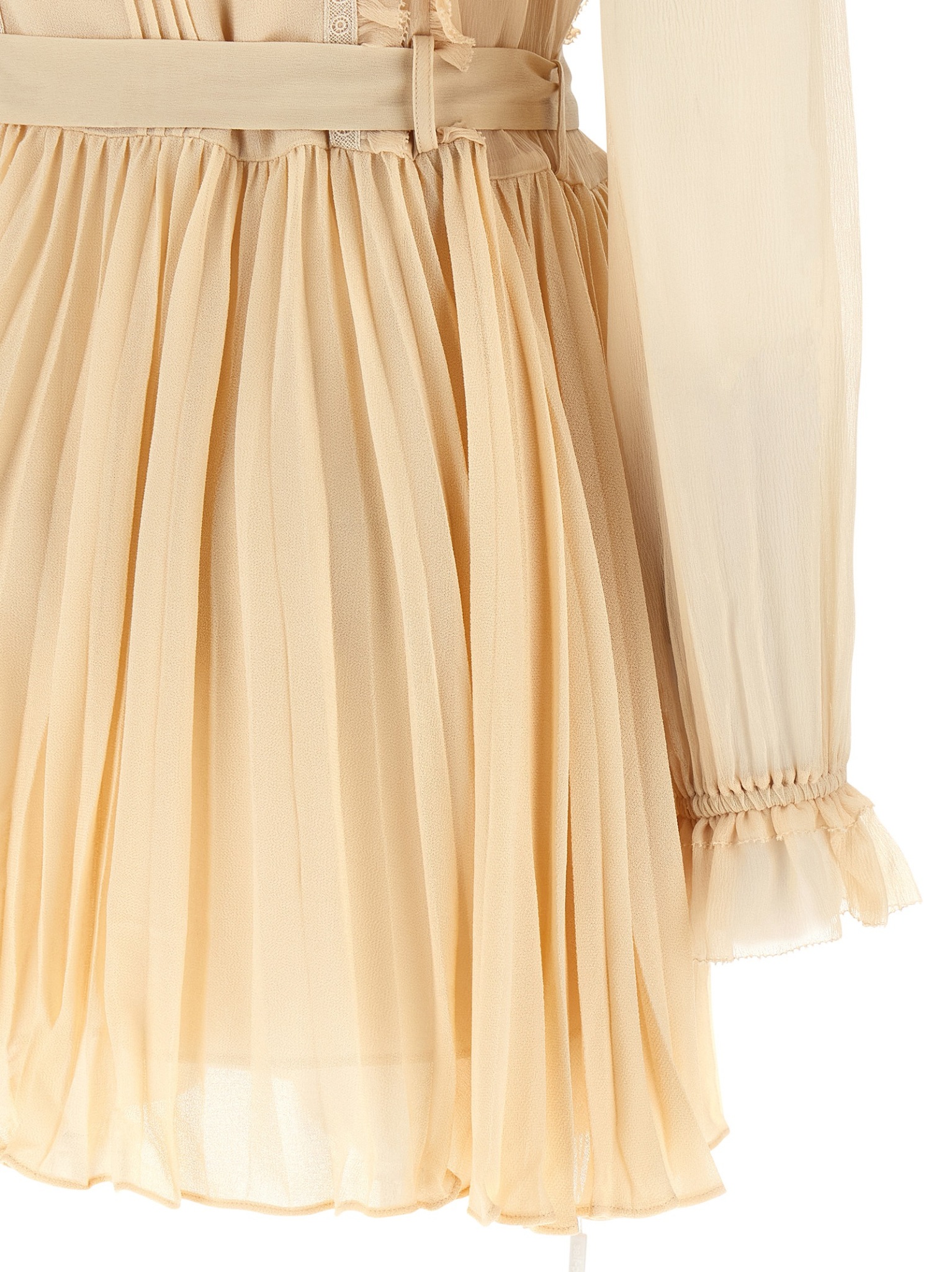 [SELF PORTRAIT] Long sleeve dress SS26 RS26034STTAN
