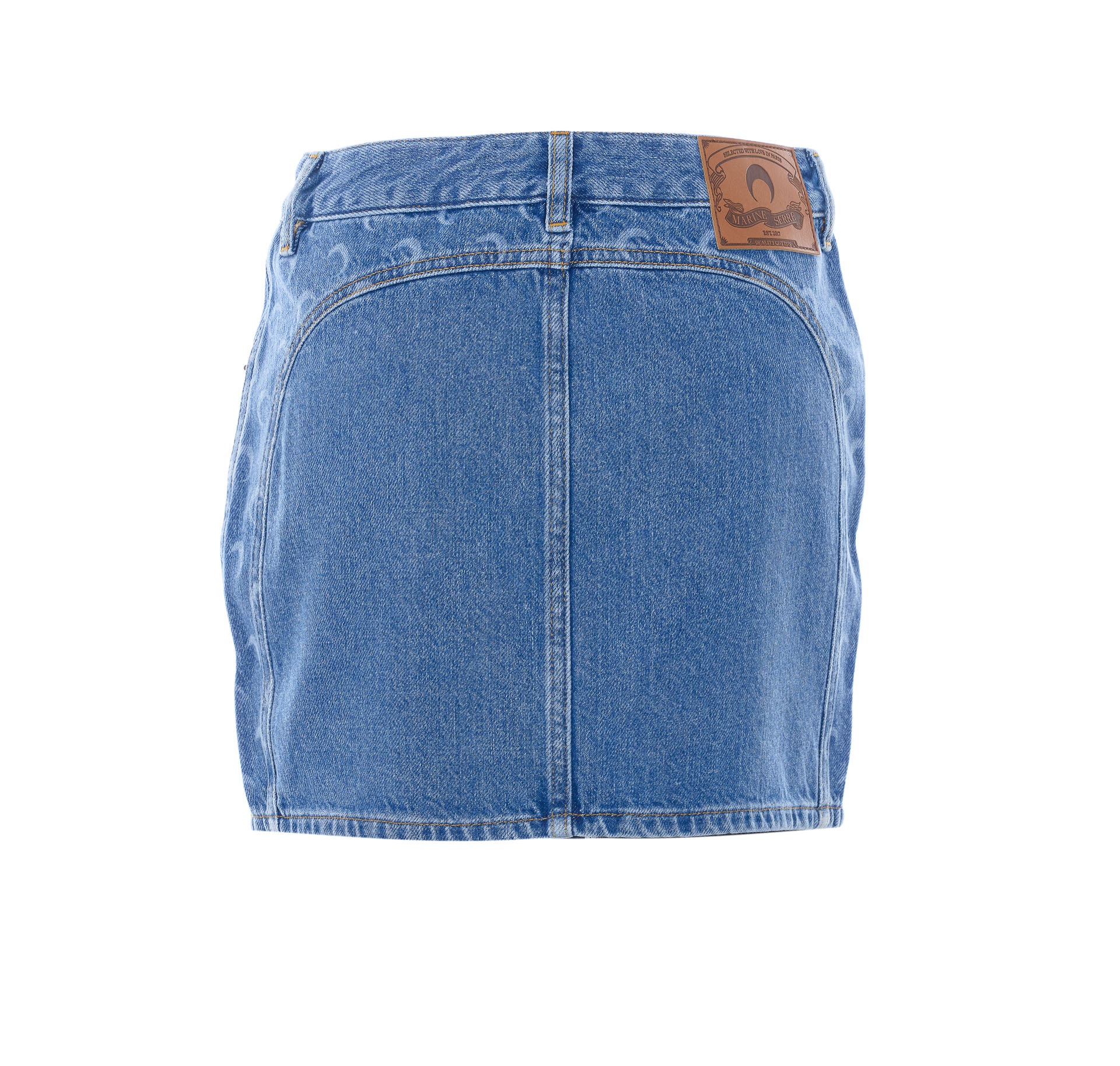 [MARINE SERRE] Mini skirt SS26 WSK135ACDEN0002BL05