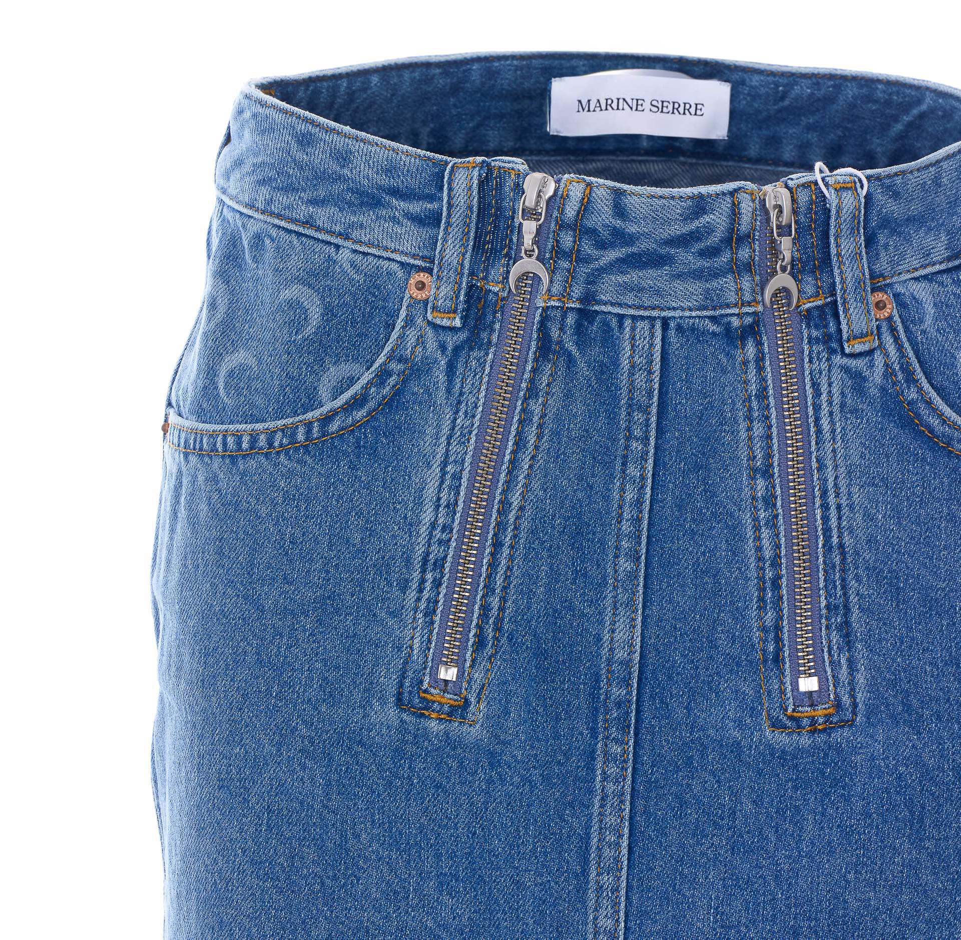 [MARINE SERRE] Mini skirt SS26 WSK135ACDEN0002BL05