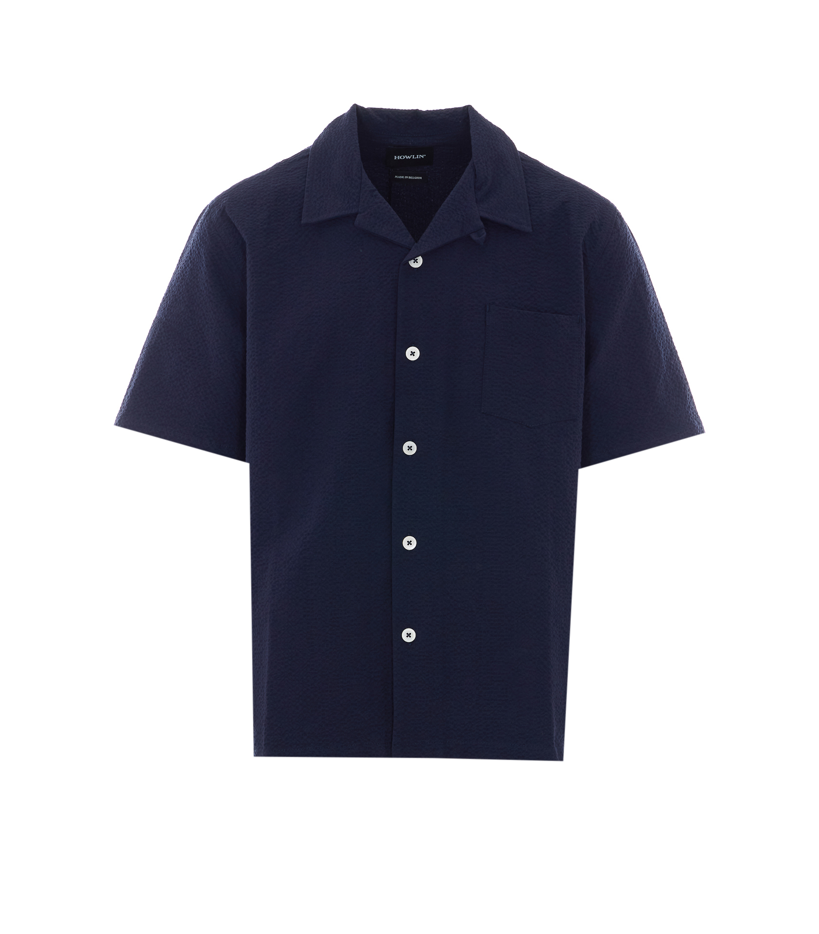 [Howlin] Shirts Short Sleeve SS26 COCKTAIL SHIRT CRISPY SEERSUCKERNAVY