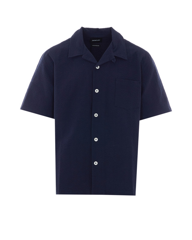 [Howlin] Shirts Short Sleeve SS26 COCKTAIL SHIRT CRISPY SEERSUCKERNAVY