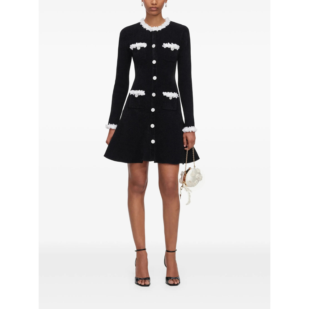[Self-portrait] Long sleeve dress FW26 AW26-099S-B  BLACK